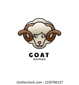 Vector Logo Illustration Goat Gradient Style