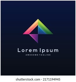Vector logo illustration gradient colorful