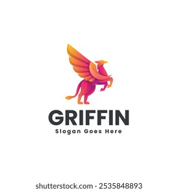 Vector Logo Illustration Griffin Gradient Colorful Style