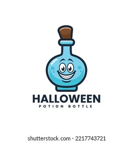 Vector Logo Illustration Halloween Mascot Cartoon Style