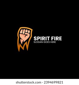 Vector Logo Illustration Hand Simple Mascot Style