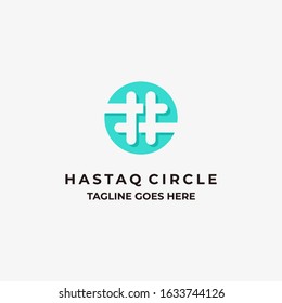 Vector Logo Illustration Has tag Circle Negative Space