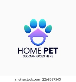 Logo Vector Ilustración Estilo de color gradiente de mascota de origen