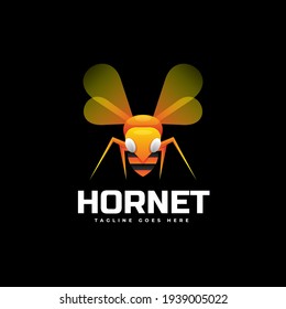 Ilustración del logotipo vectorial Estilo de color gradiente de cuentagotas.