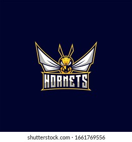 Vector Logo Illustration Hornets E Sport and Sport Style.
