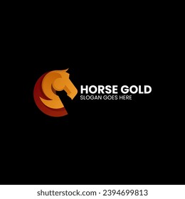 Vector Logo Illustration Horse Gradient Colorful Style