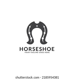 Vector logo illustration for horseshoe.