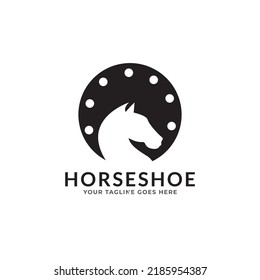 Vector logo illustration for horseshoe.