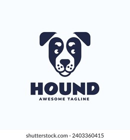 Ilustración del logotipo vectorial que encubre el estilo de espacio negativo.