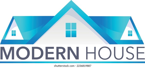 Vector Logo Illustration House Gradient Colorful Style