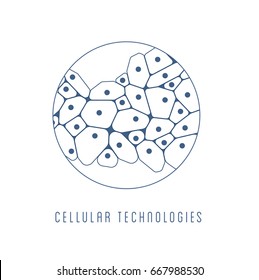 Vector logo illustration of human cells 