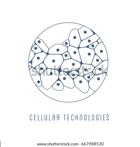 Vector logo illustration of human cells 