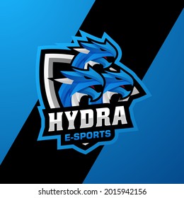 Vector Logo Illustration Hydra E Sport and Sport Style.