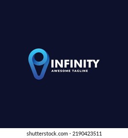 Vector Logo Illustration Infinite Gradient Colorful Style.