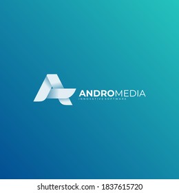 Ilustración de logotipo vectorial Letra inicial Estilo de degradado colorido.