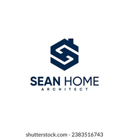 vector logo illustration of the initial S house. modern, minimalist, elegant and strong
