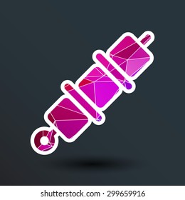 Vector logo illustration of kebab with leaves.