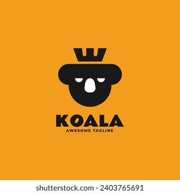 Vektorlogo-Illustration Koala Silhouette Stil.