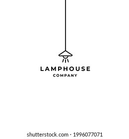 Vector logo illustration of lamp house