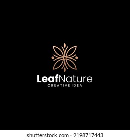 Logotipo vectorial Ilustración Leaf Naturaleza Estilo de gradiente de arte.