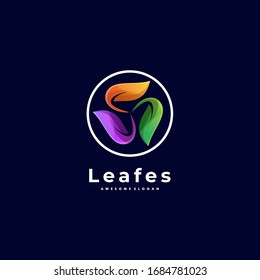 La Ilustración Con Logotipo Vector Deja El Estilo De Color Degradado.