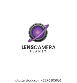 Logo del vector Ilustración Ilustración Estilo de color gradiente de cámara