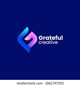 Vector Logo Illustration Letter G Gradient Colorful Logo