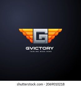 Vector Logo Illustration Letter G Gradient Colorful Style.