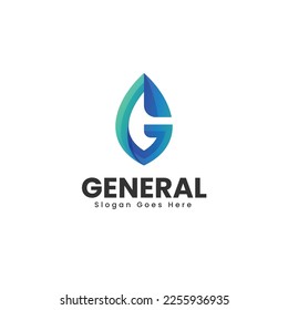 Vector Logo Illustration Letter G Gradient Colorful Style.
