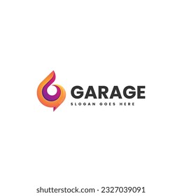 Logo del vector Ilustración Letra G Estilo de color gradiente