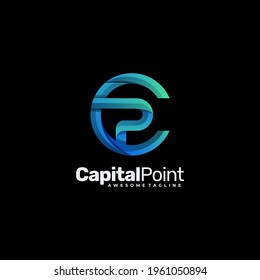 Vector Logo Illustration Letter Gradient Colorful Style.