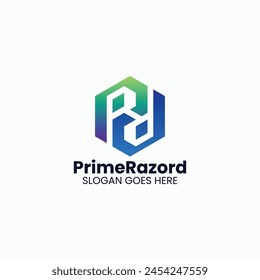 Vector Logo Ilustración Letra Gradiente Estilo Colorido