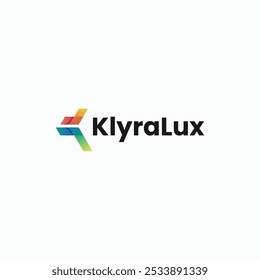 Vector Logo Illustration Letter K Gradient Colorful Style