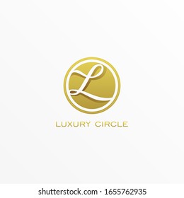 Vector Logo Illustration Letter L With Circle Luxury Style