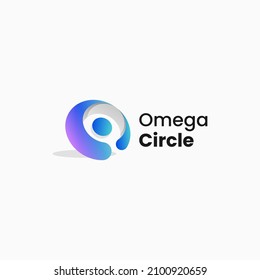 Vector Logo Illustration Letter O Gradient Colorful Style.