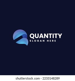 Vector Logo Illustration Letter Q Gradient Colorful Style.