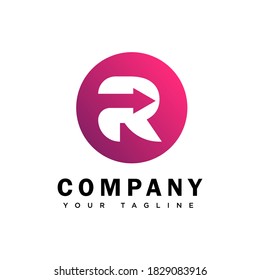 Vector logo illustration letter r for business