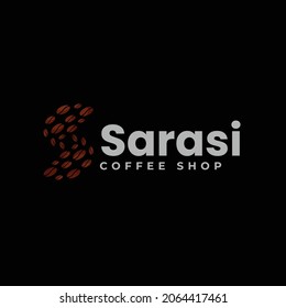 Vector Logo Illustration Letter S Coffee Gradient Colorful Style 