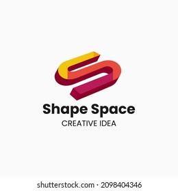 Vector Logo Illustration Letter S Gradient Colorful Style.