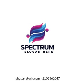 Vector Logo Illustration Letter S Gradient Colorful Style.