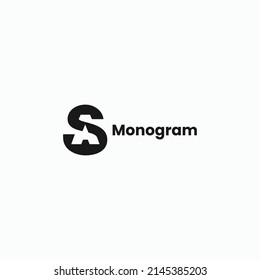 Letra De Ilustración Del Logotipo Vector S Simple Mascot Style.