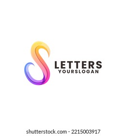 Vector logo illustration letter s gradient colorful style