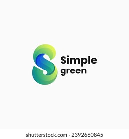 Vector Logo Illustration Letter S Gradient Colorful Style