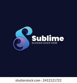 Vector Logo Illustration Letter S Gradient Colorful Style