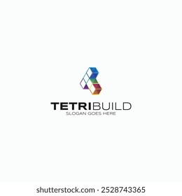 Vector Logo Illustration Letter T Gradient Colorful Style