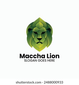 Vector Logo Illustration Lion Gradient Colorful Style