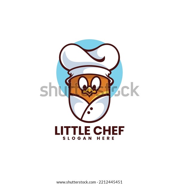 Vector Logo Illustration Little Chef Mascot Stock Vector (Royalty Free ...