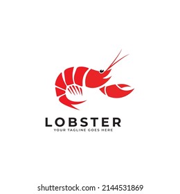 Vector Logo Illustration Lobster Simple Mascot Style