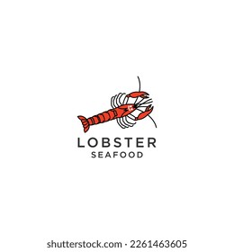 Vector Logo Illustration Lobster Simple