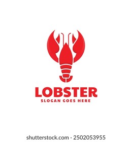 Ilustración de logotipo de Vector Langosta Estilo simple de la mascota